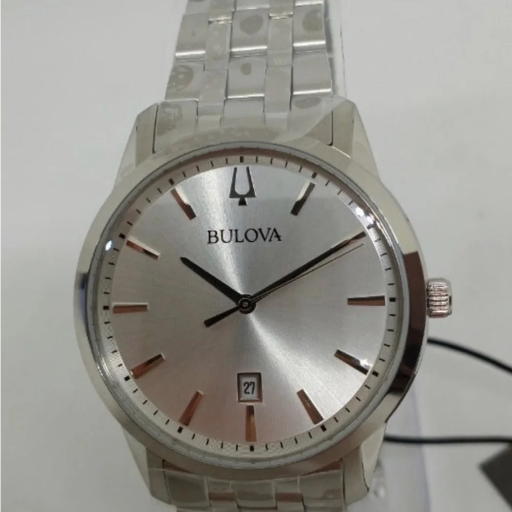 New Bulova Watch Men Qualtz Sutton 96B342 Men’s 40mm Date Works NWT. - Picture 2 of 15